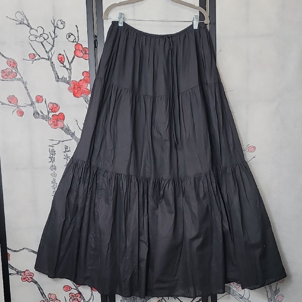 Dissh Fletcher Black Linen Blend Skirt Size 14 - Picture 2 of 9
